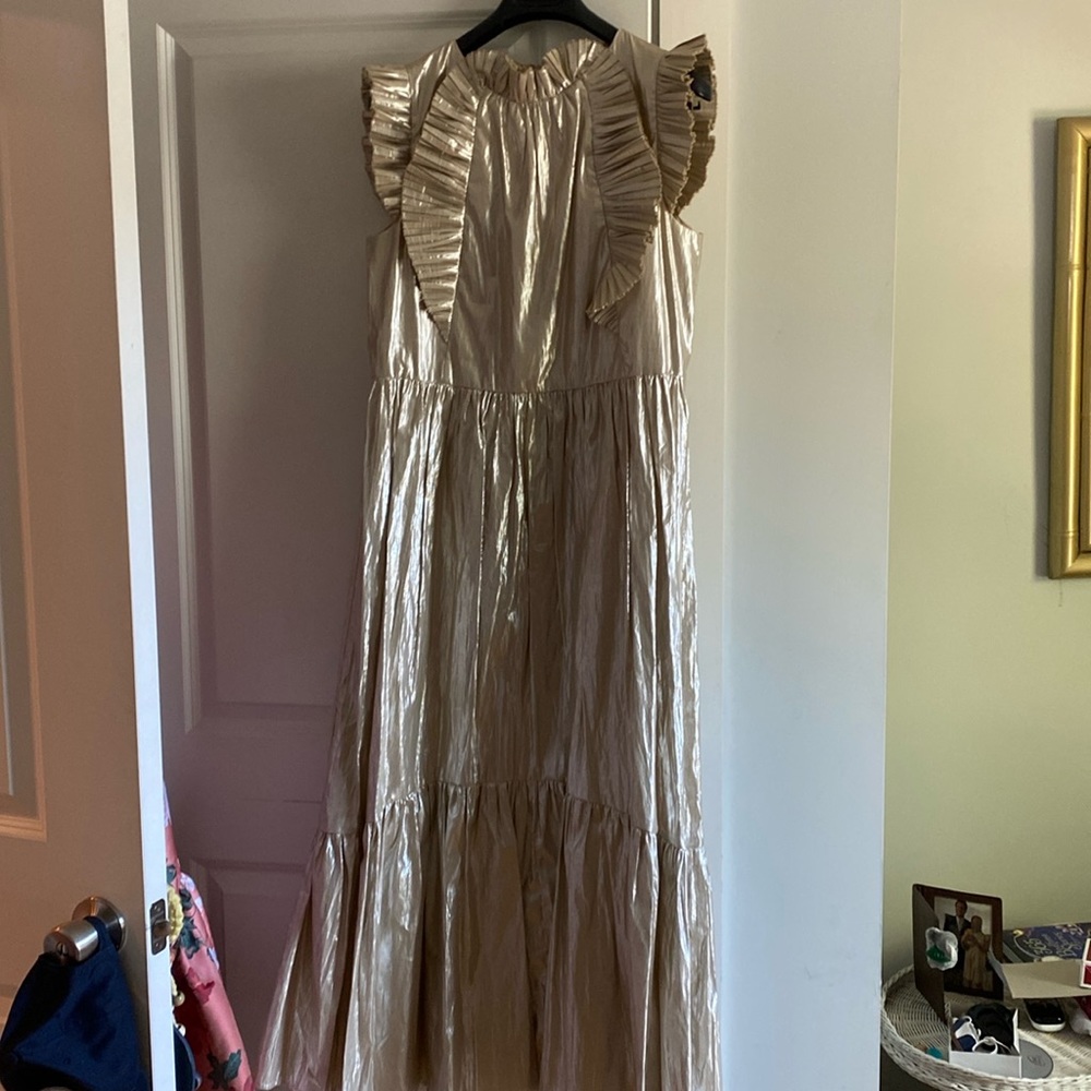 Sea gold maxi dress